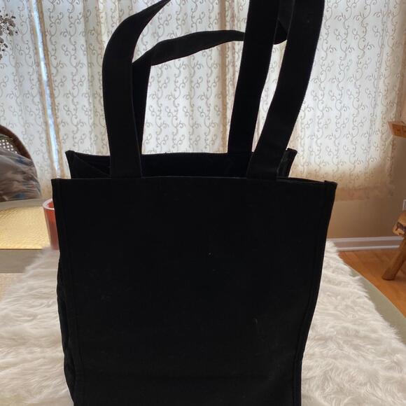 San Diego Themed Black Tote Bag with Vintage Print